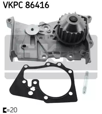 Водяная помпа RENAULT Clio 1,4i/1,6i 16V 01->/Laguna/ Megane 1,4i/1,6i/1,8i 16V 98->